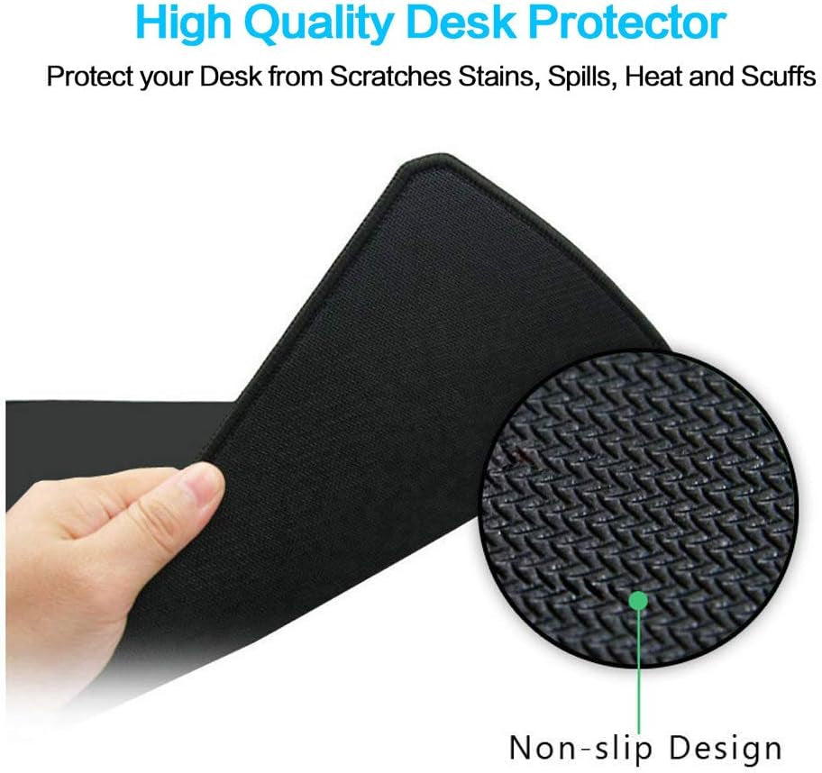 Extended Large Gaming Mouse Pad - Fly Dragon Design - Professional Office Computer Mat (A-Blue)